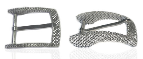 DVAG0051-35 3D structured 925 sterling silver belt buckle